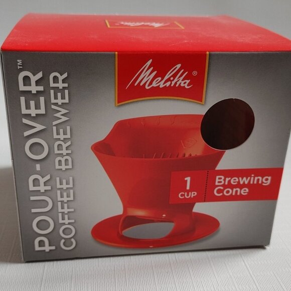 Melitta 640820 Ready Set Joe Filter Cone Pour over Cone Manual Brewer, One Cup - Picture 2 of 5